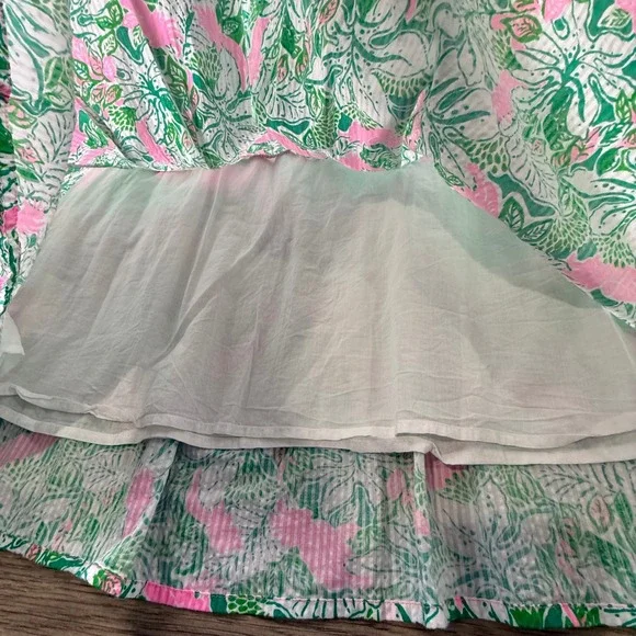 Lilly Pulitzer Kasida Women's Botanical Garden Tiered Maxi Skirt Just Wing It 4 - Picture 4 of 10